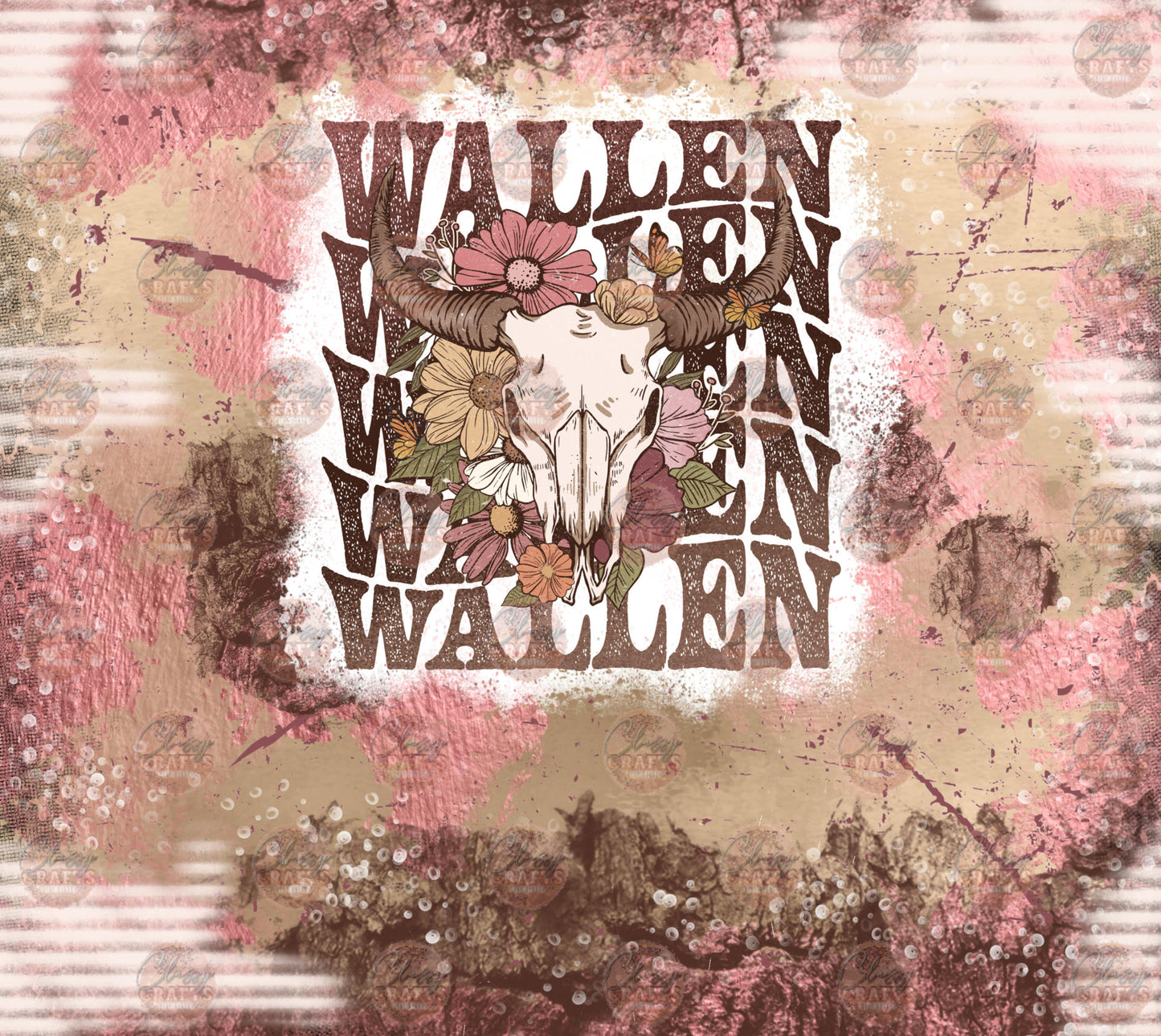 M.W. Bull Head Boho Tumbler Wrap