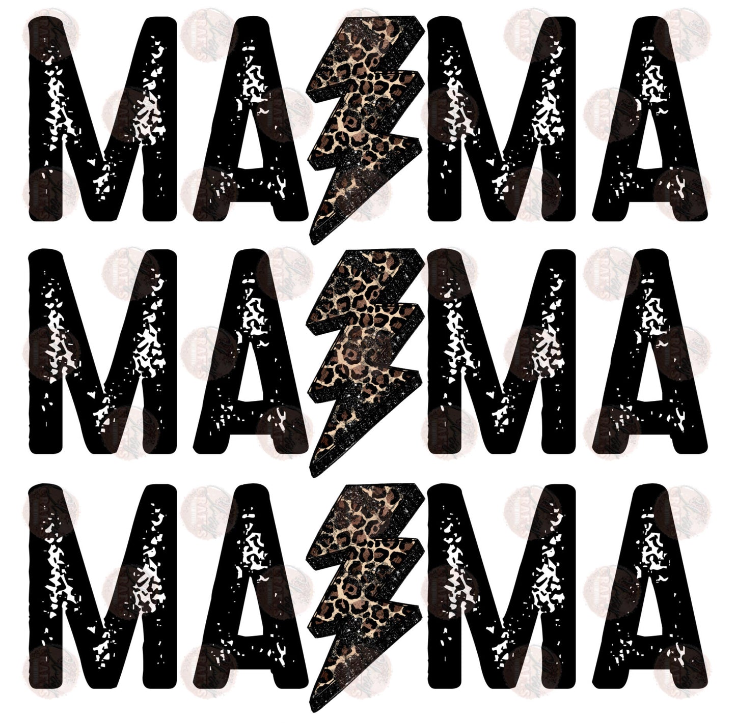 MAMA Bolt Distressed Transfer