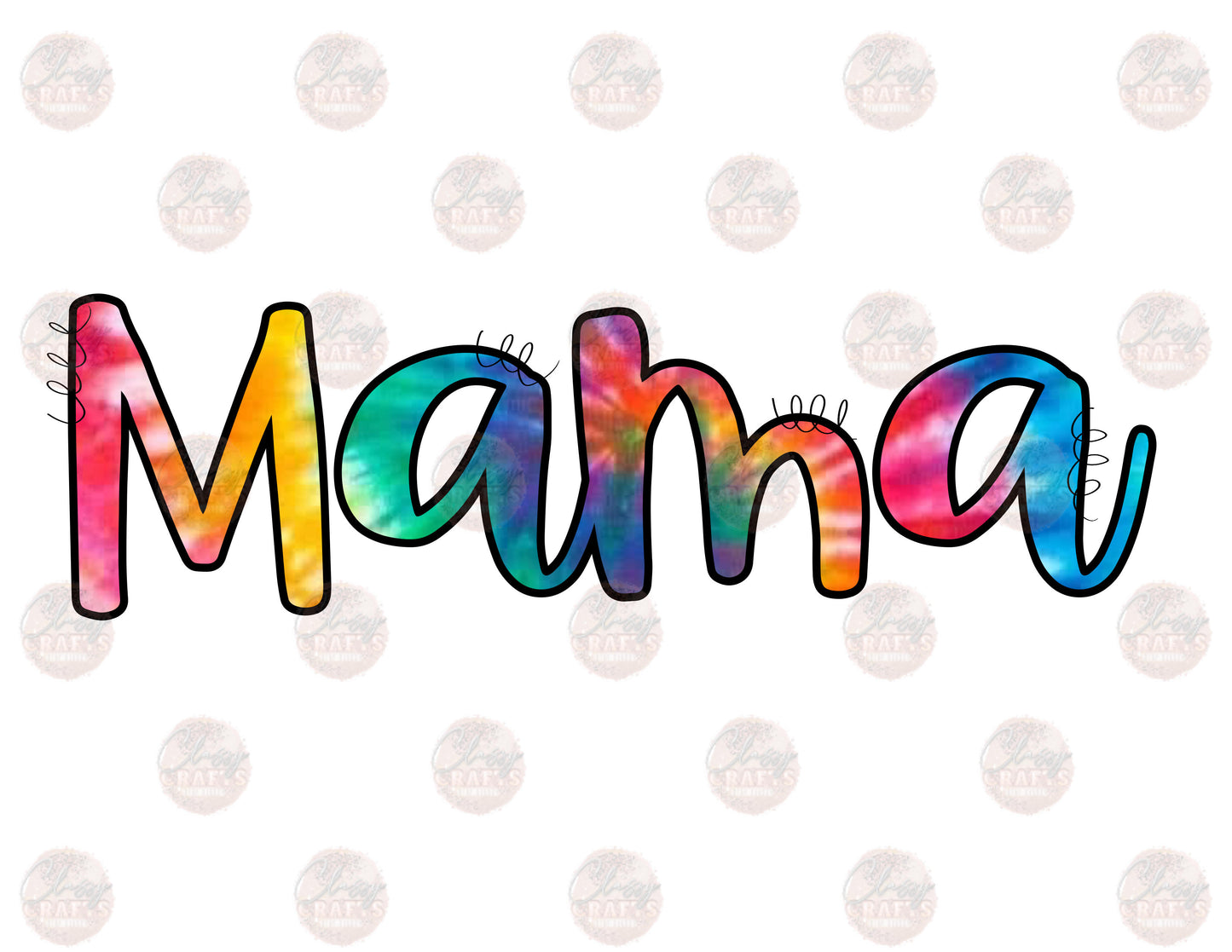 Mama Tie Dye Transfer