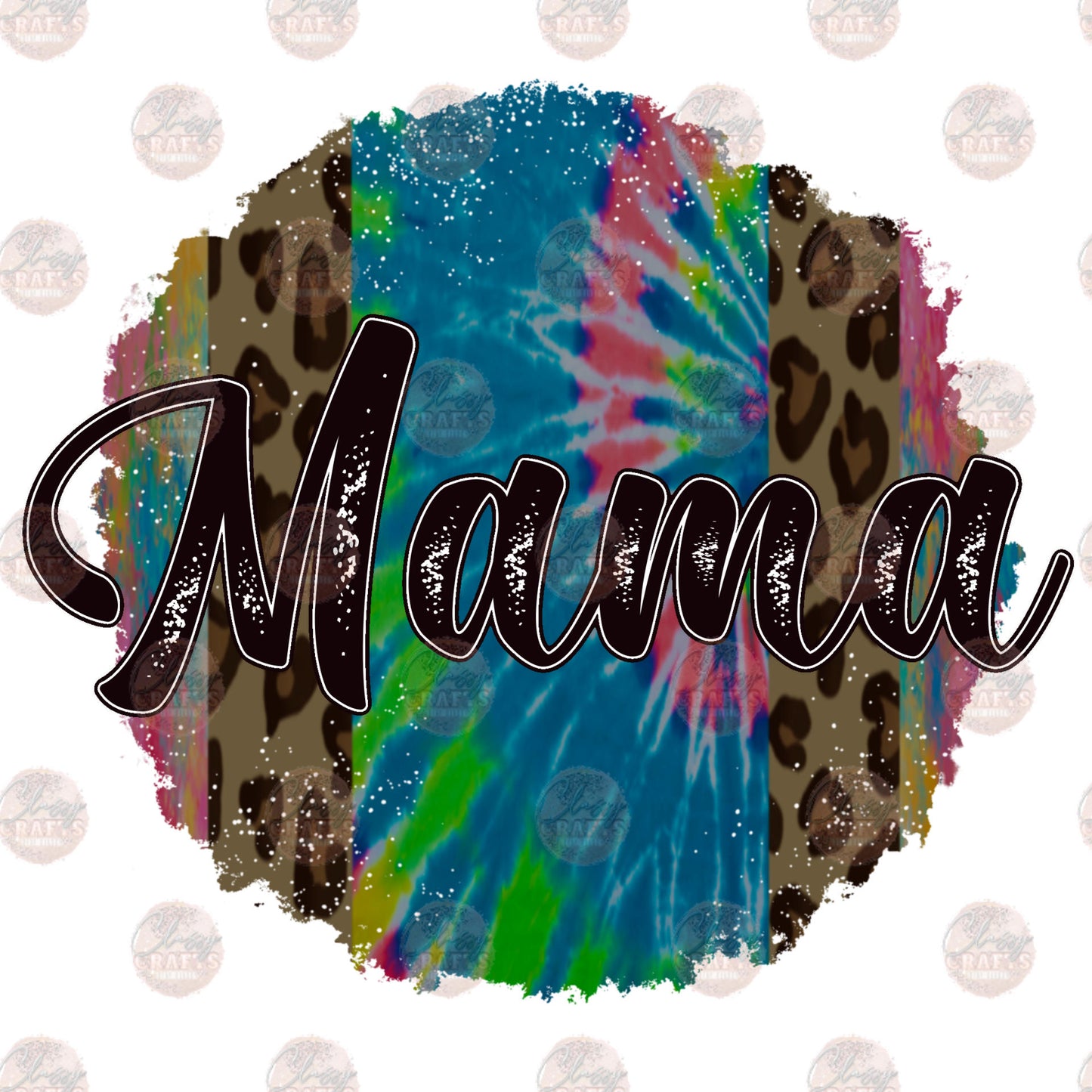 Mama Tie Dye Transfer