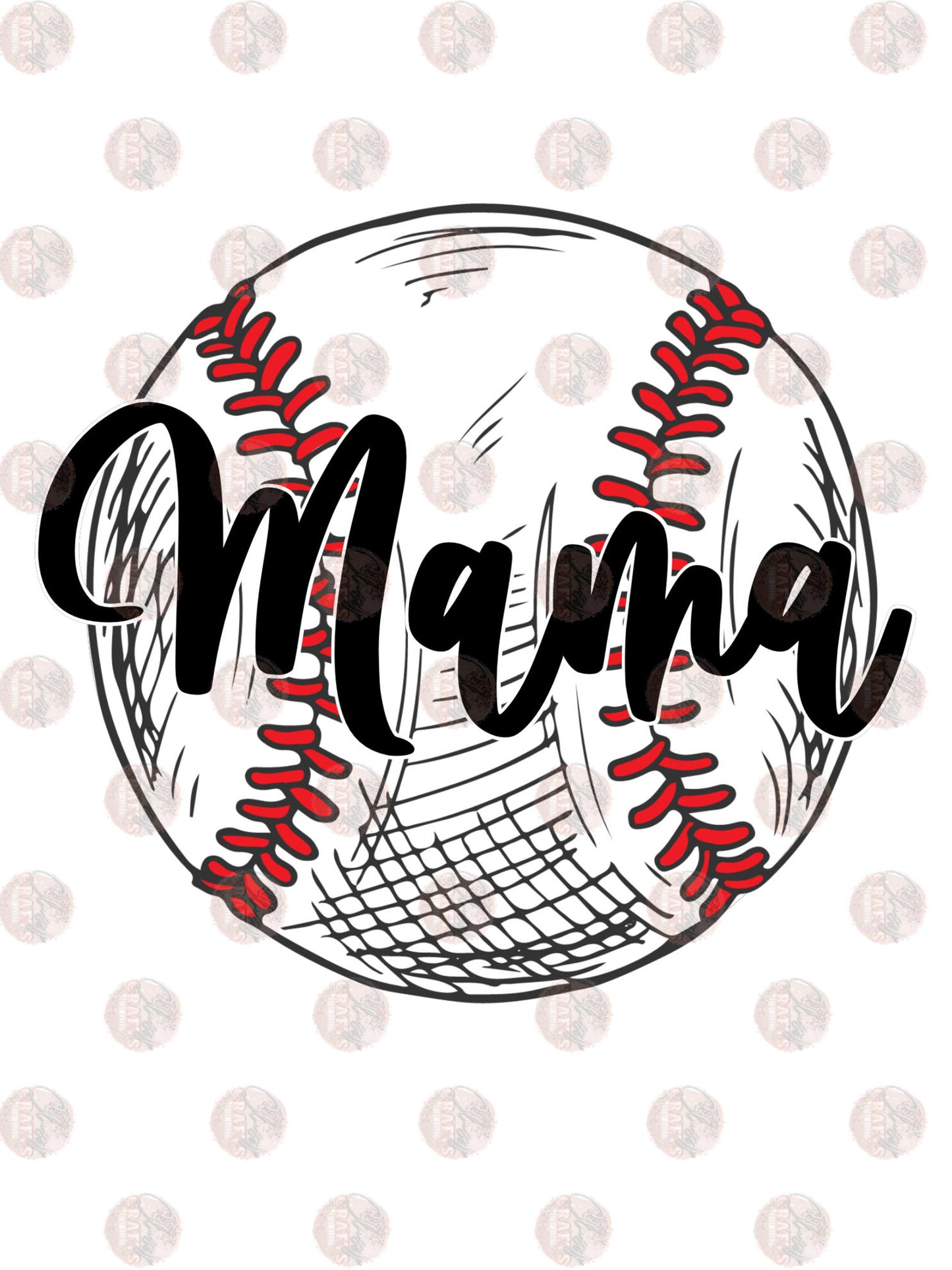 Mama Vintage Baseball Transfer