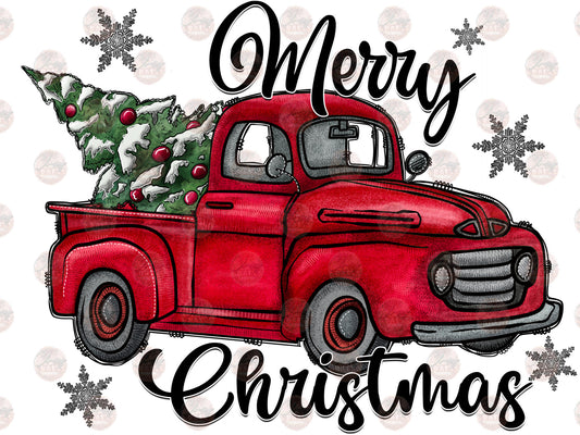 Merry Christmas Truck - Sublimation Transfer