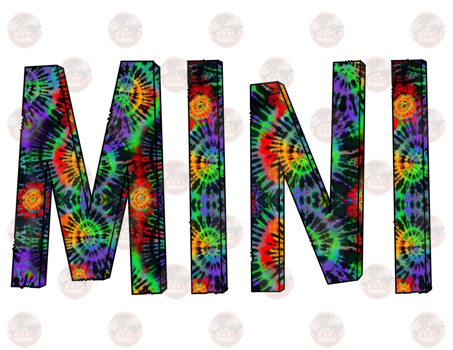 Mini Blk Tie Dye Transfer