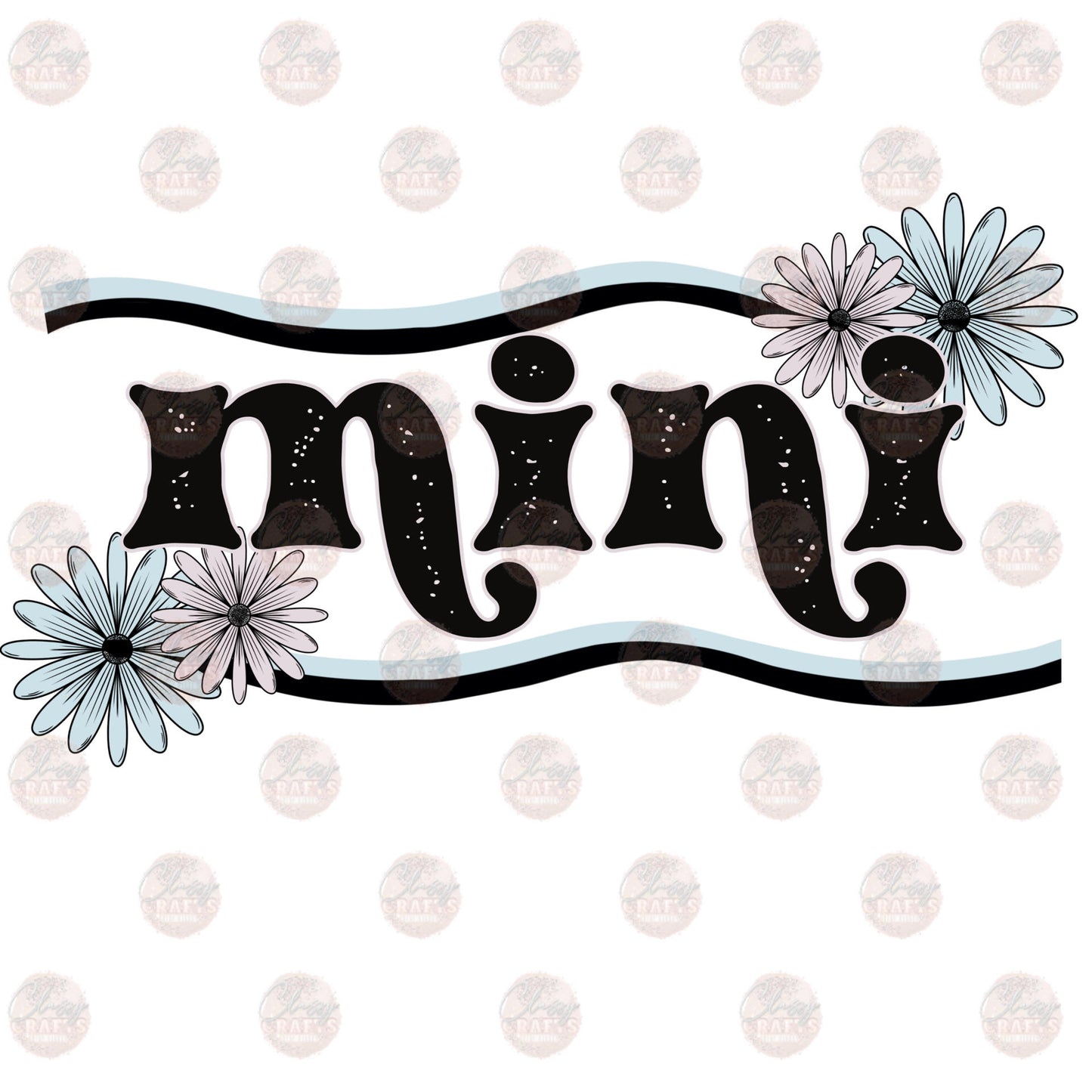 Mini Floral Waves Transfer