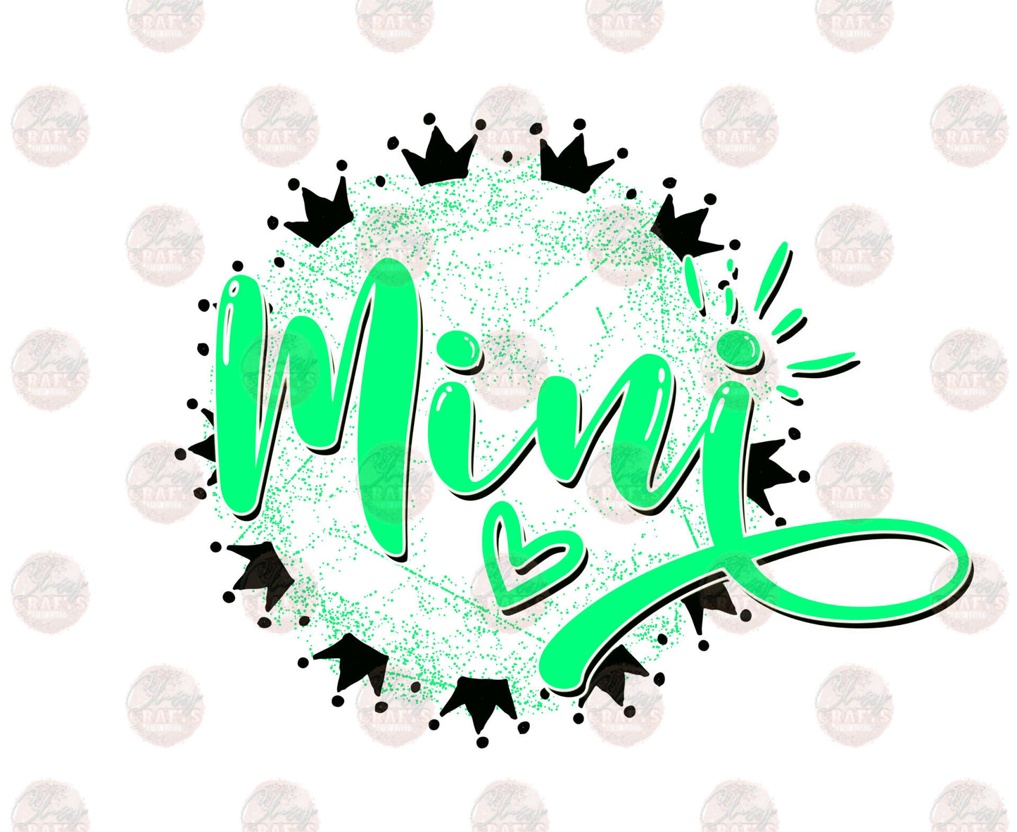 Mini Green Crown Transfer