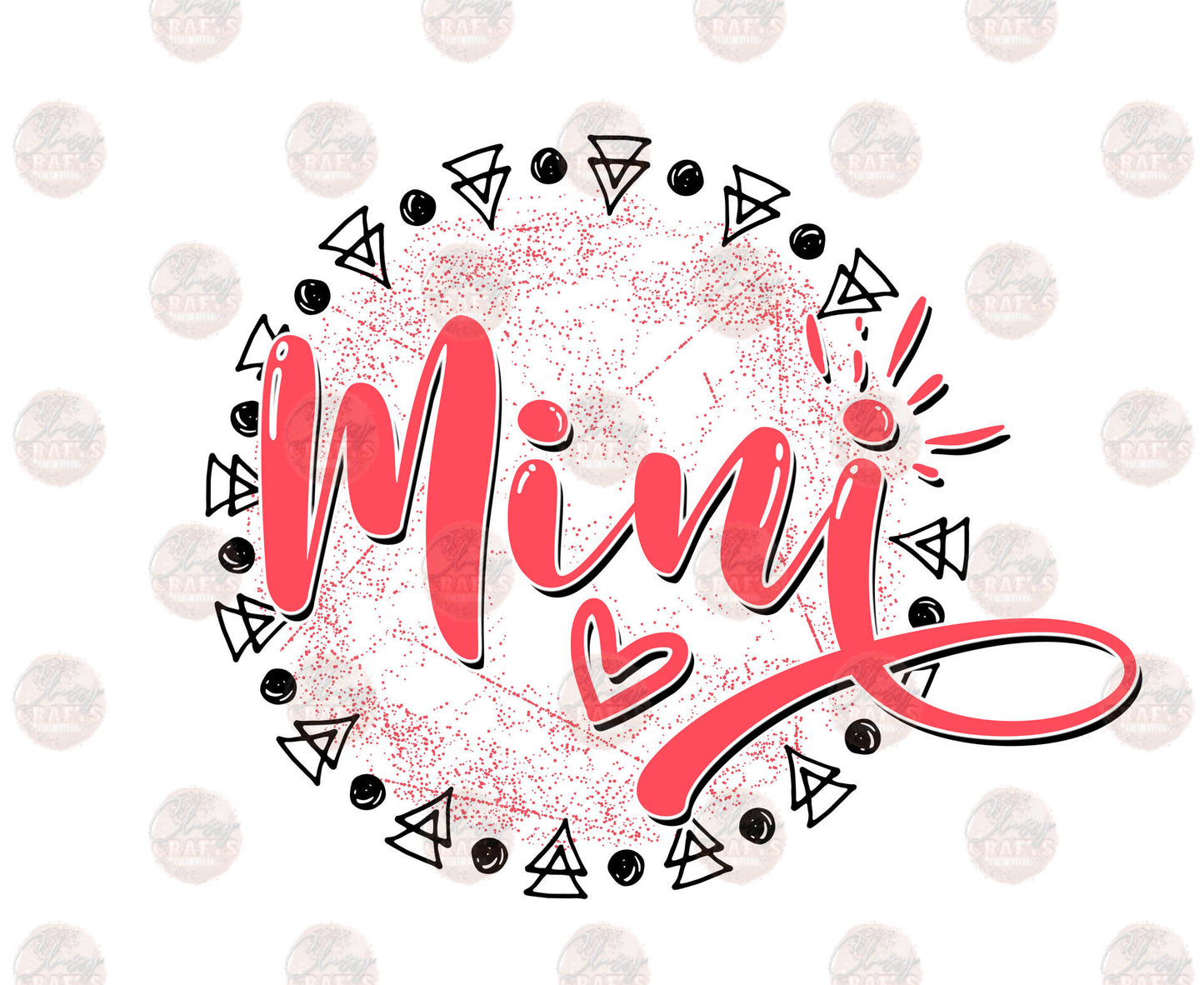 Mini Red Triangle Transfer