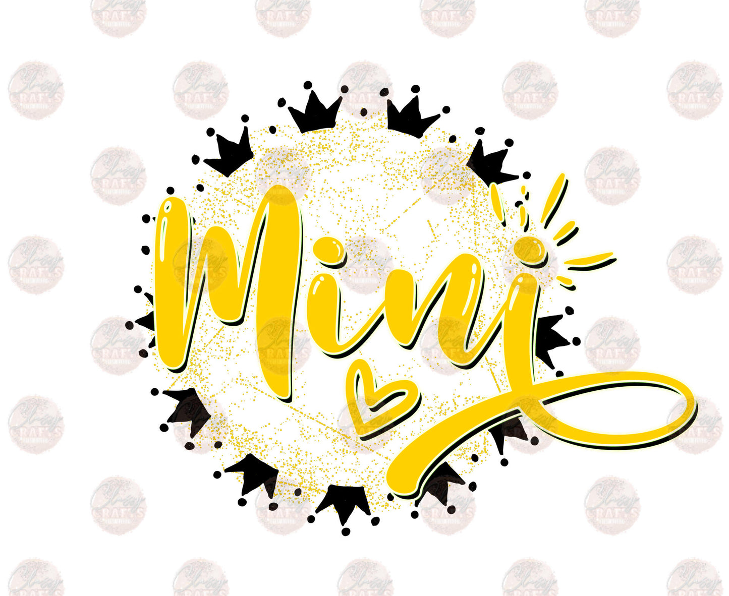 Mini Yellow Crown Transfer