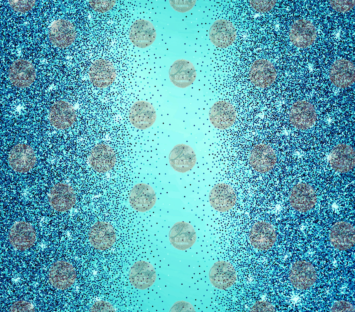 Mint Glitter 2 Tumbler Wrap