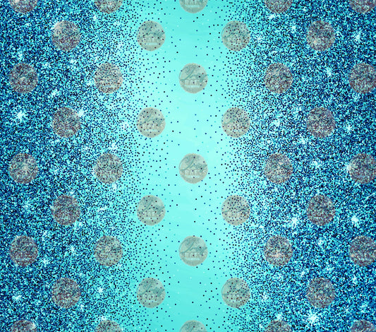 Mint Glitter 2 Tumbler Wrap