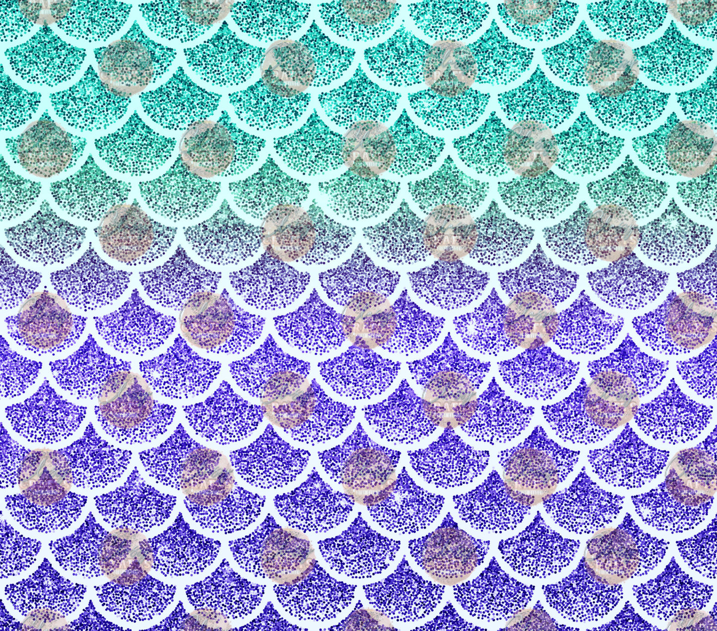 Mint Indigo Mermaid Tumbler Wrap