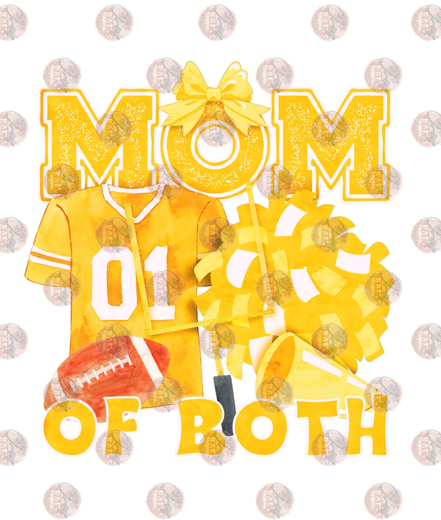 Mom Of Both Yellow Transfer