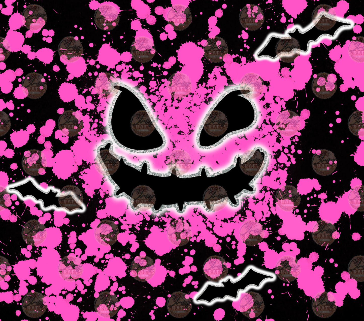 Monster O Pink Tumbler Wrap - Sublimation Transfer