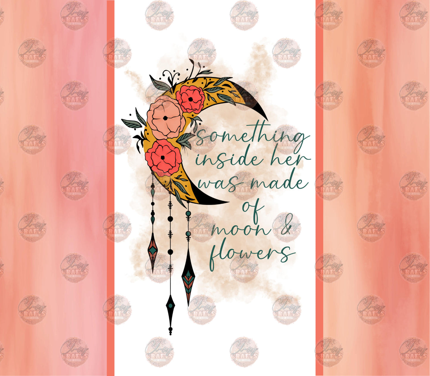 Moon & Flowers Tumbler Wrap