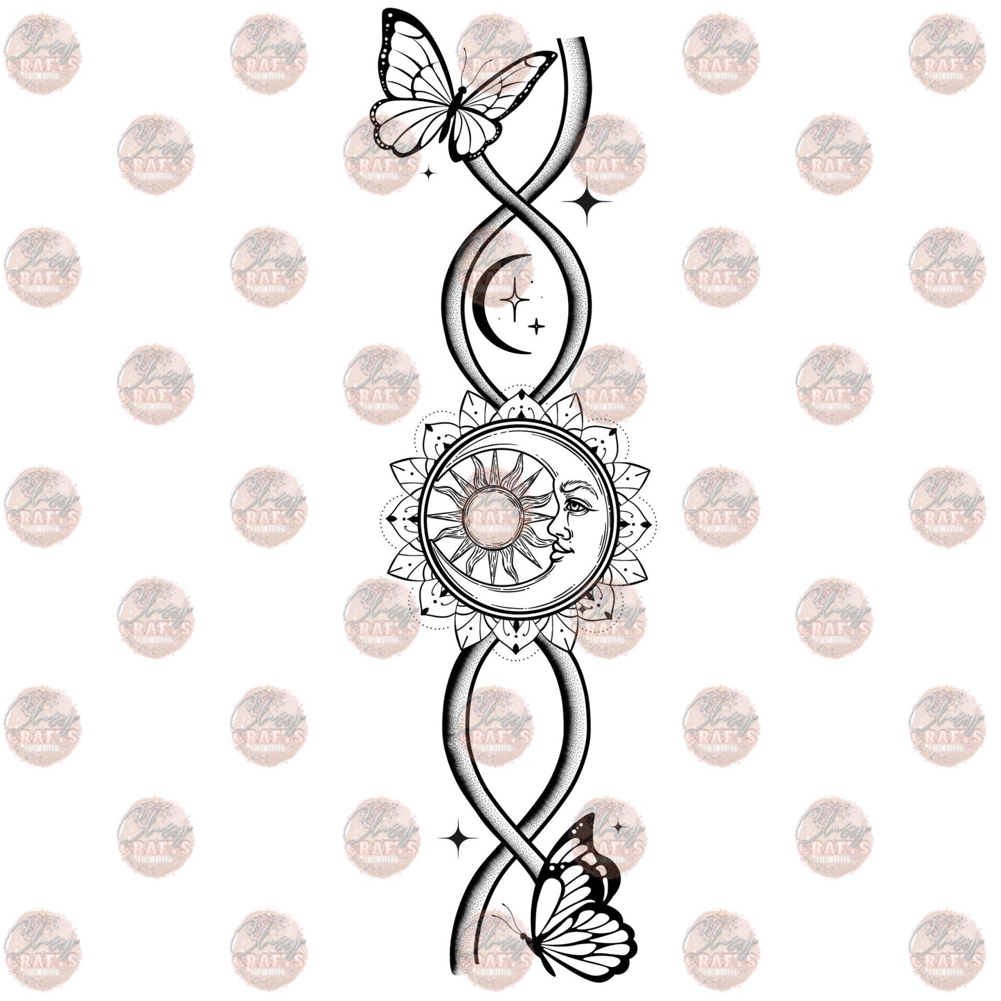 Moon and Sun Spine Piece Transfer