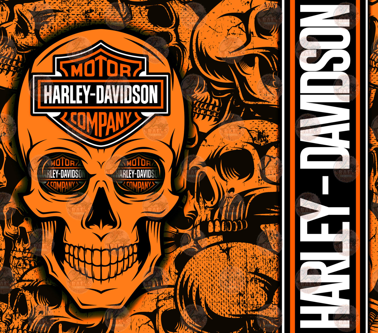 Motorcycle Skull Tumbler Wrap