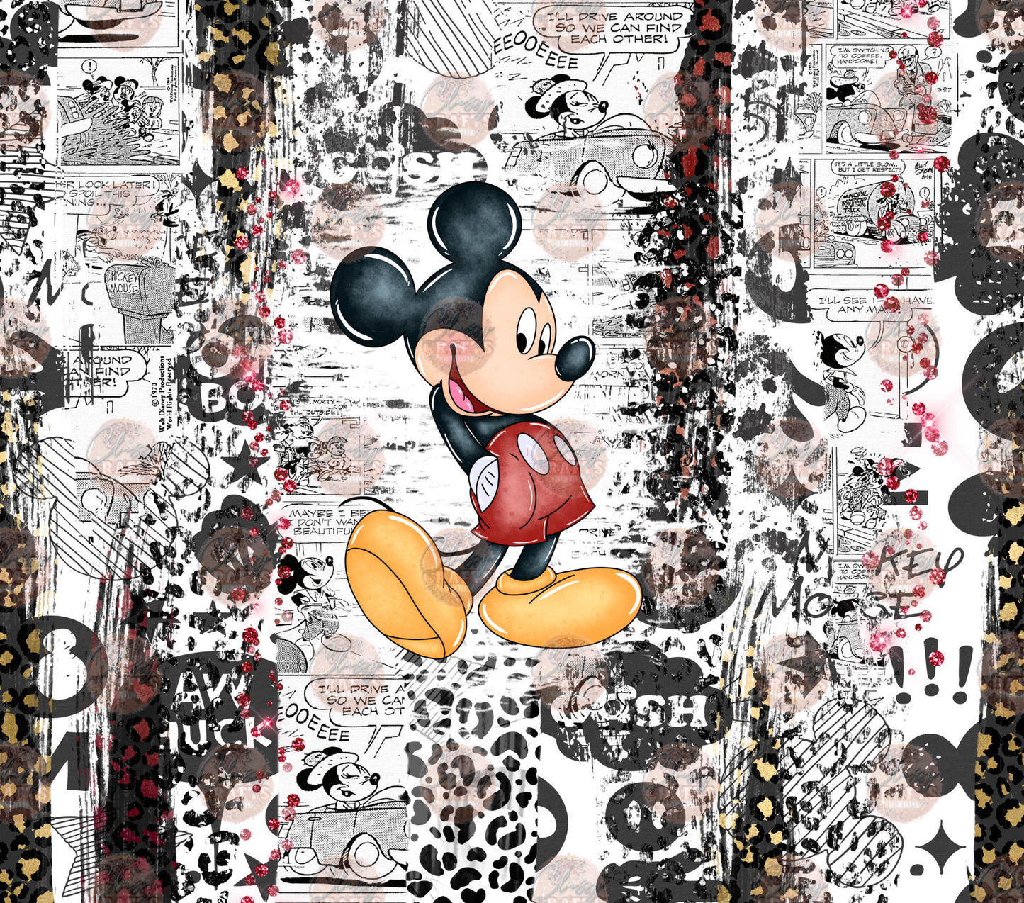 Mouse Leopard Tumbler Wrap