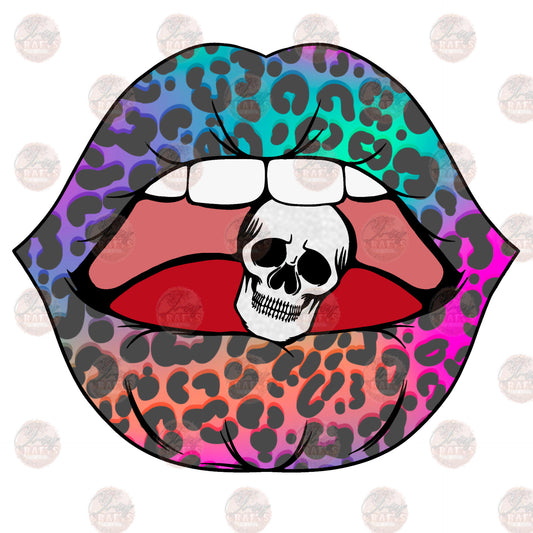 Mouth With Skull- Leopard - Sublimation Transfer