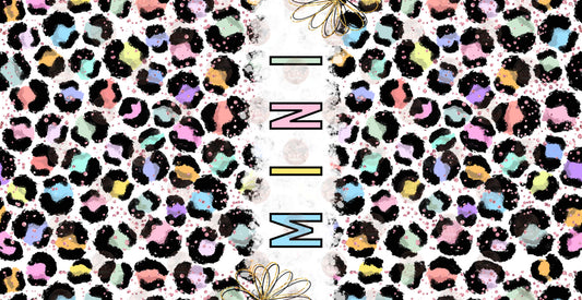 Multi-Colored Cheetah Mini Tumbler Wrap