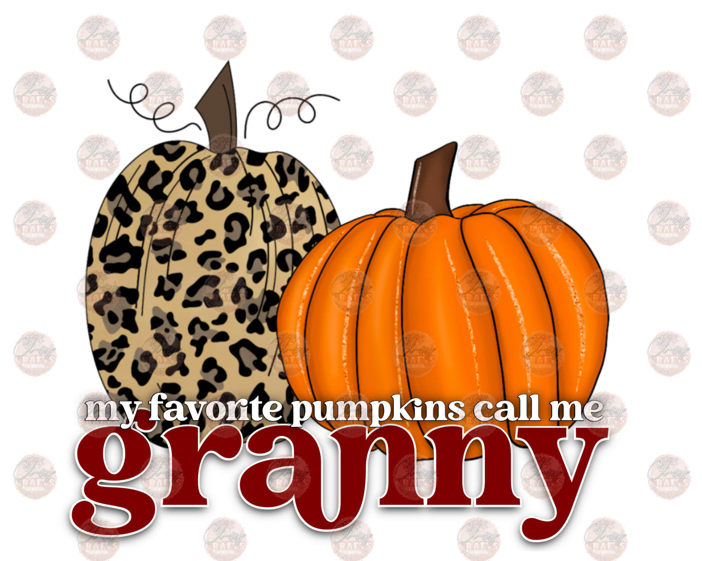 My Favorite Pumpkins Call Me Granny Transfer