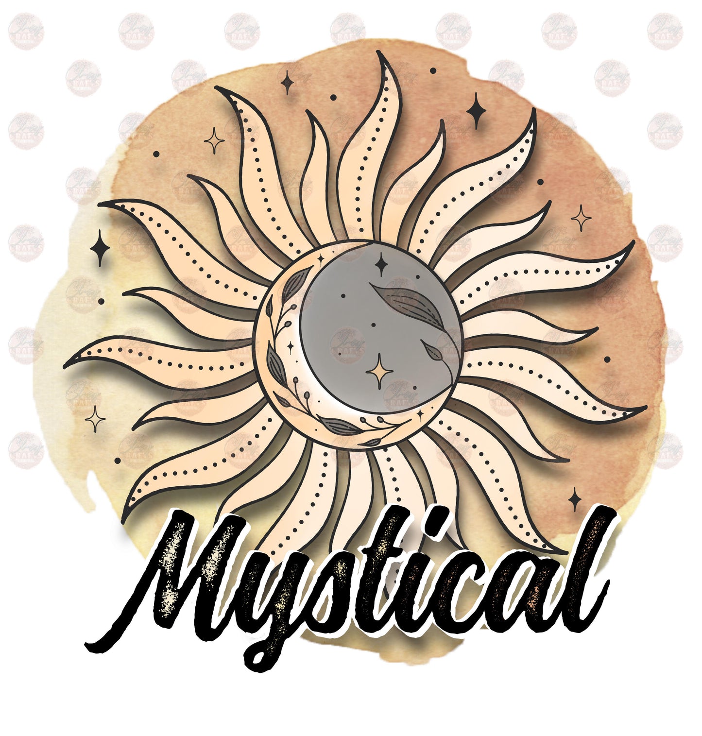 Mystical Sun/ Blk Font- Sublimation Transfer