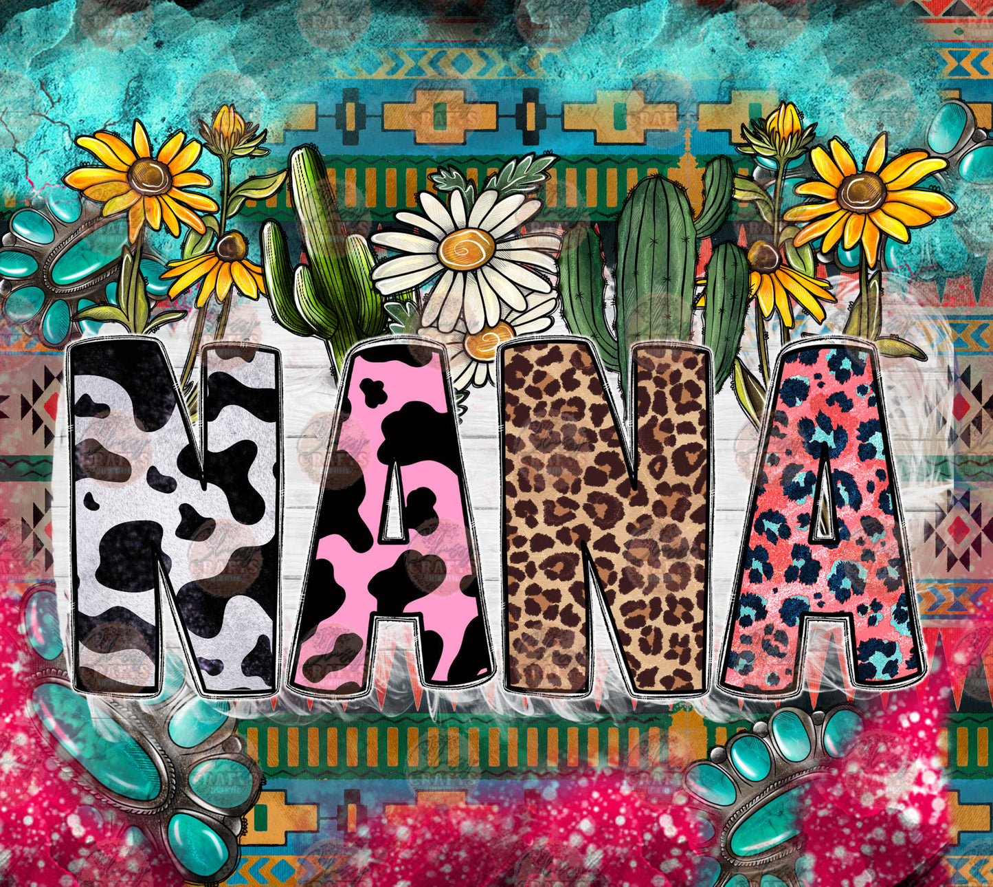 Nana Aztech & Western Tumbler Wrap