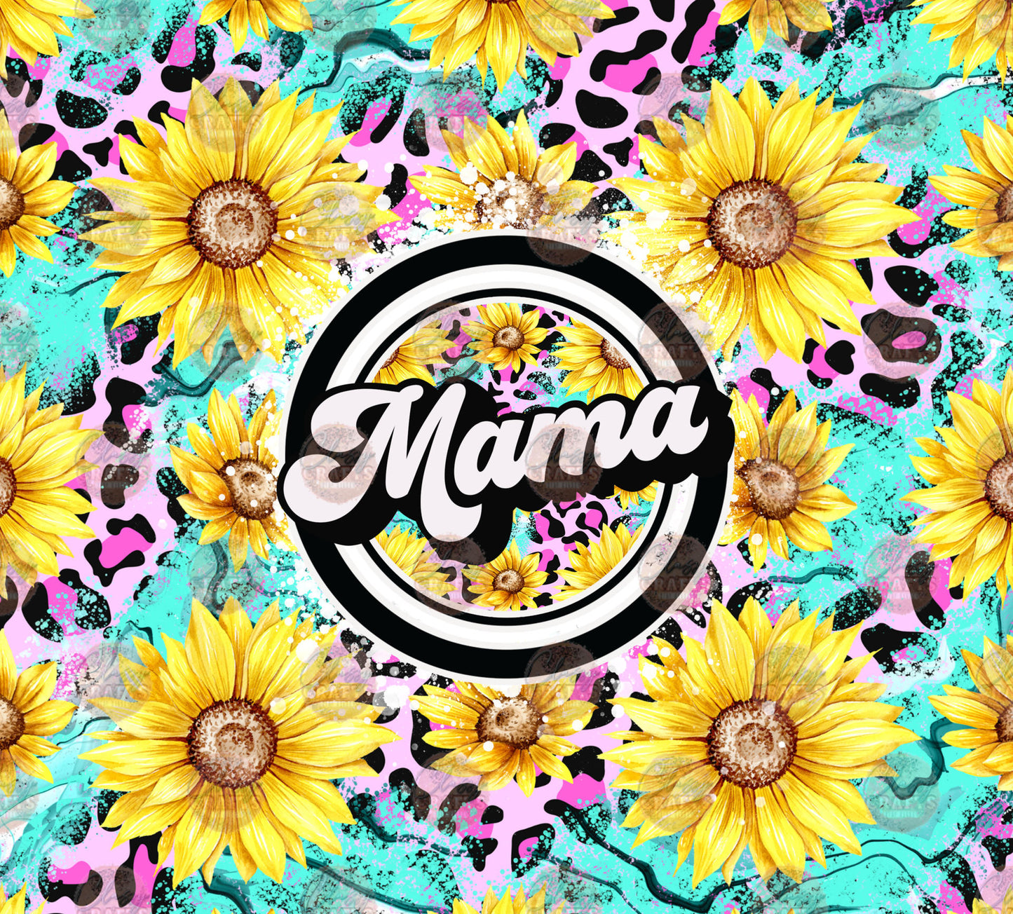 Neon Mama Sunflower Tumbler Wrap