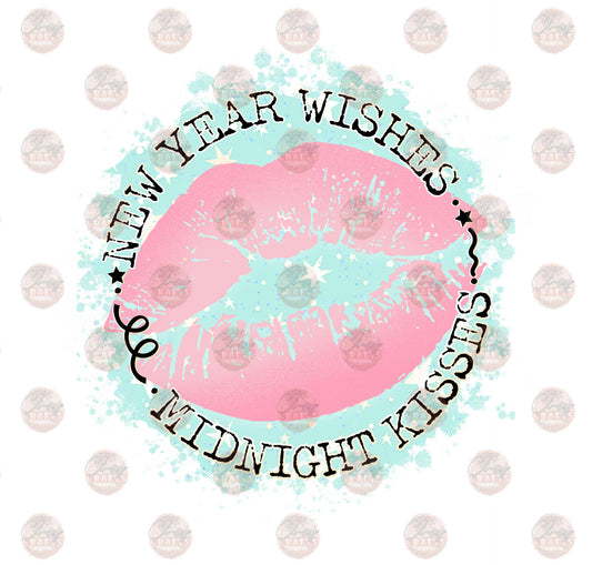 New Year Wishes Midnight Kisses 1 - Sublimation Transfer