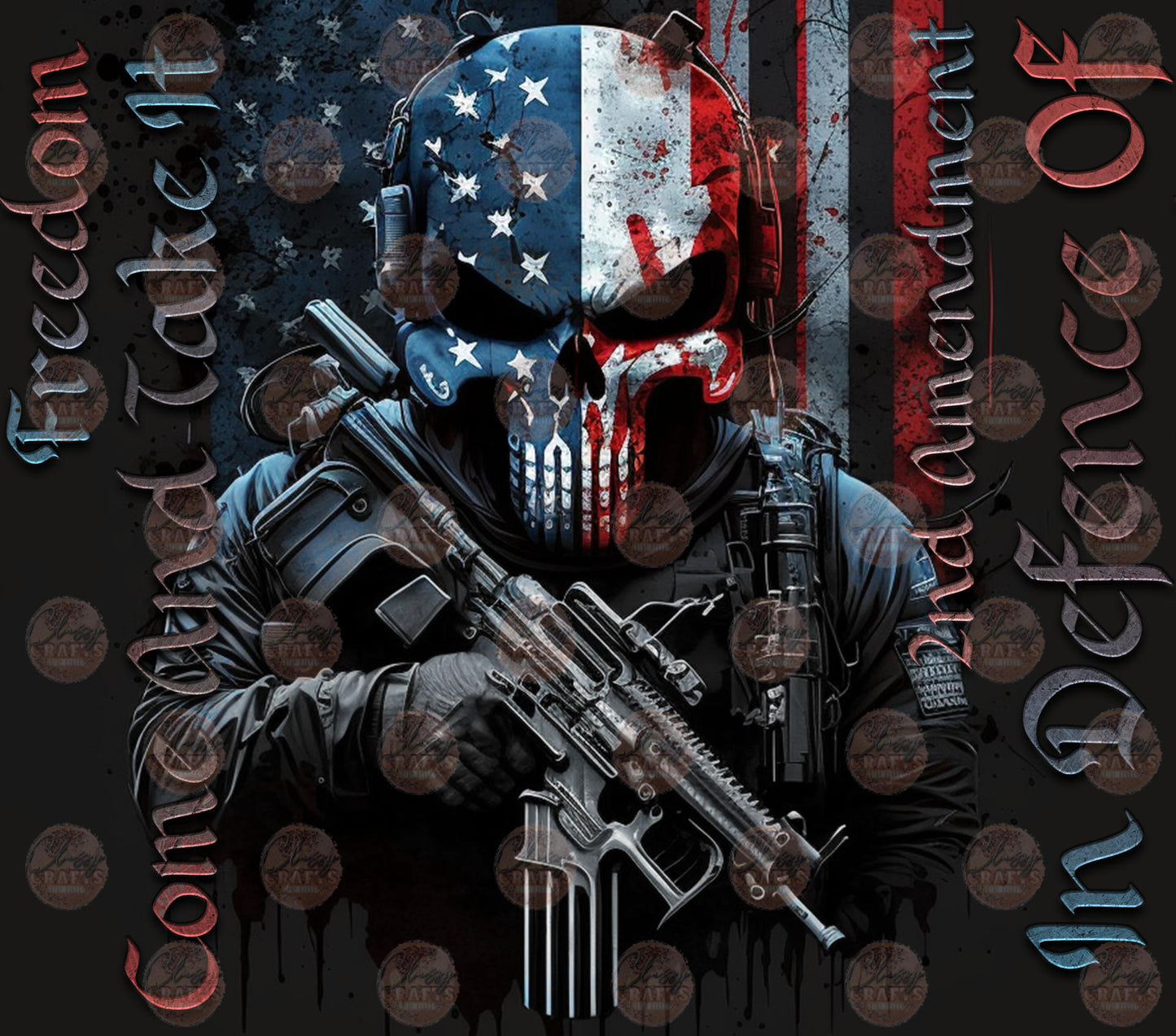 Patriotic Warrior Tumbler Wrap