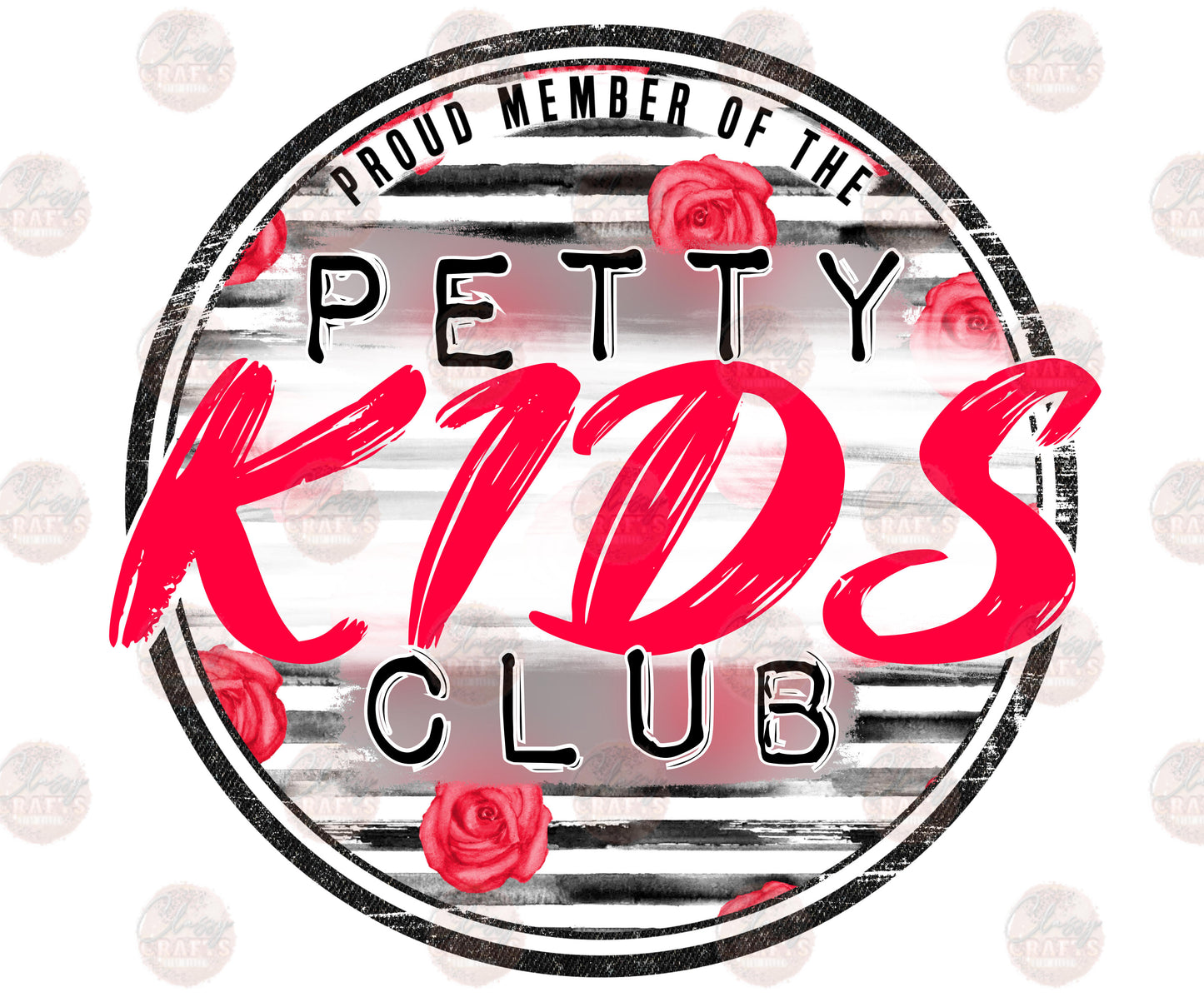 Petty Kid Circle /Red Transfer
