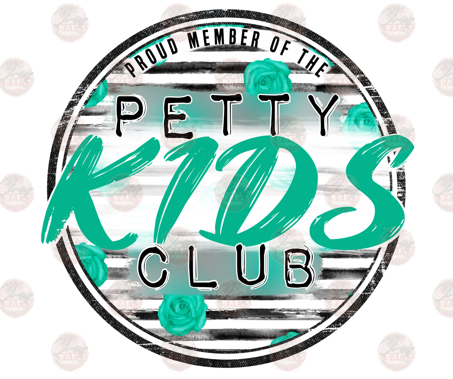 Petty Kid Circle /Turquoise Transfer