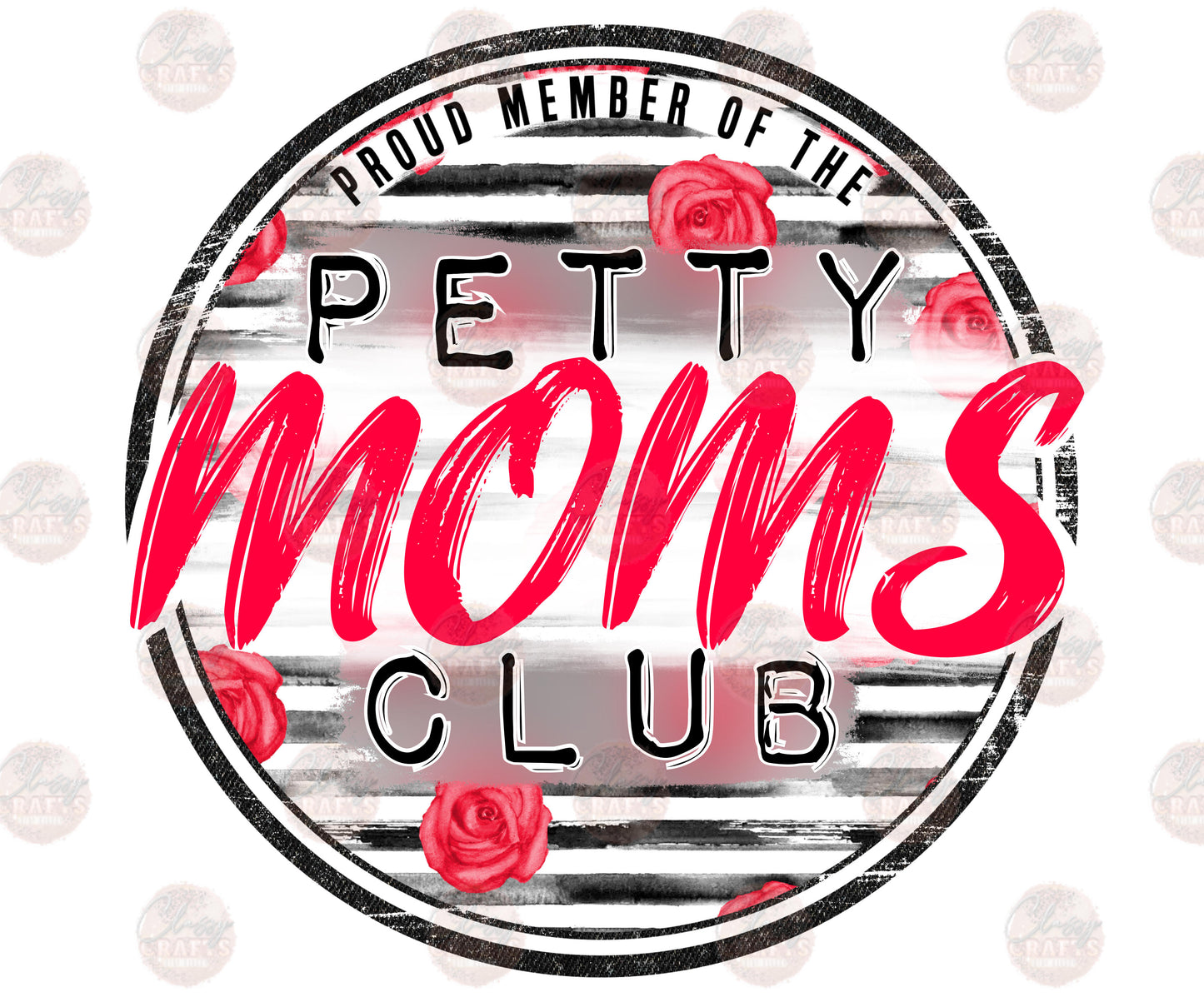 Petty Mom Circle /Red Transfer