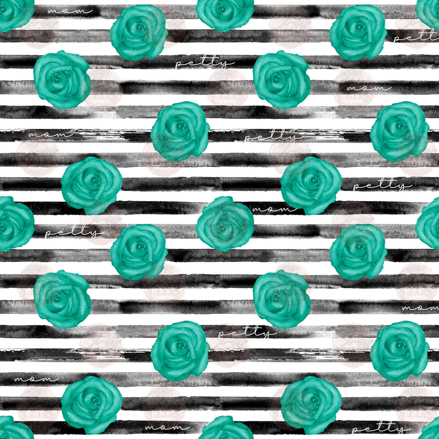 Petty Mom Sleeve /Turquoise -Sublimation Transfer