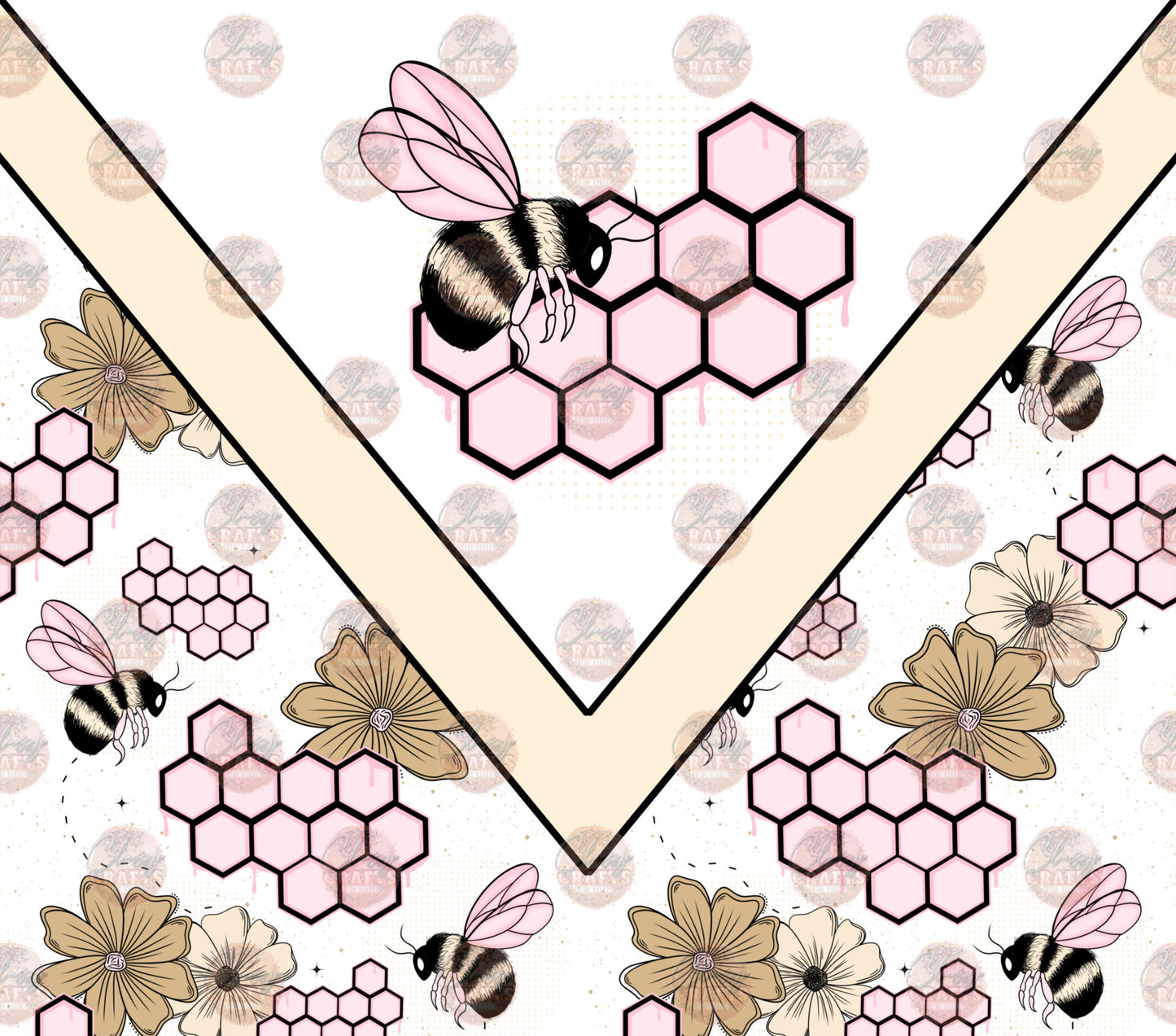Pink Bee Tumbler Wrap