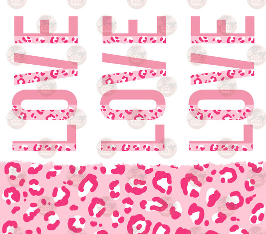 Pink Leopard Love Tumbler Wrap