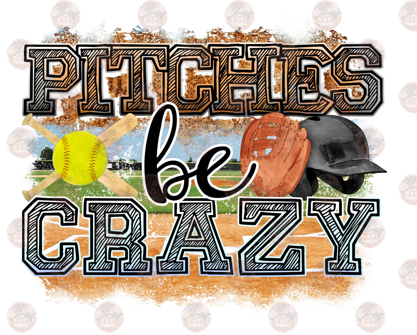 Pitches Be Crazy Softball 9 Transfer