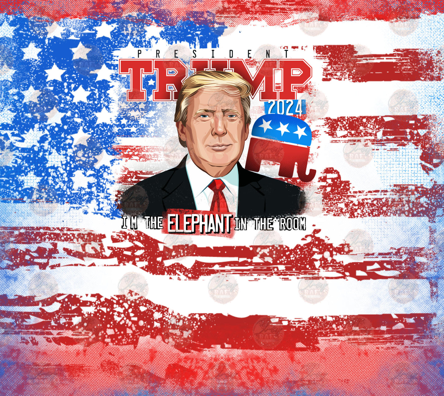 President T Elephant In The Room Tumbler Wrap