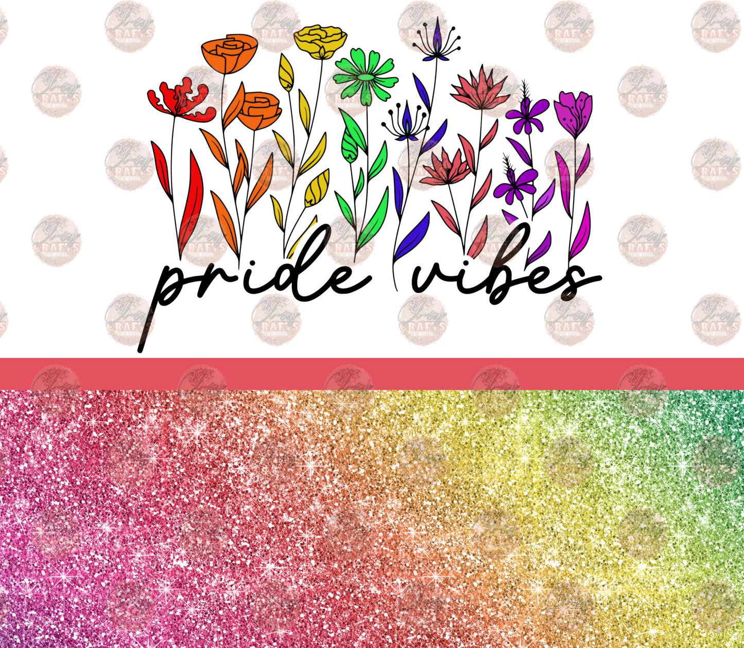 Pride Vibes Floral Tumbler Wrap