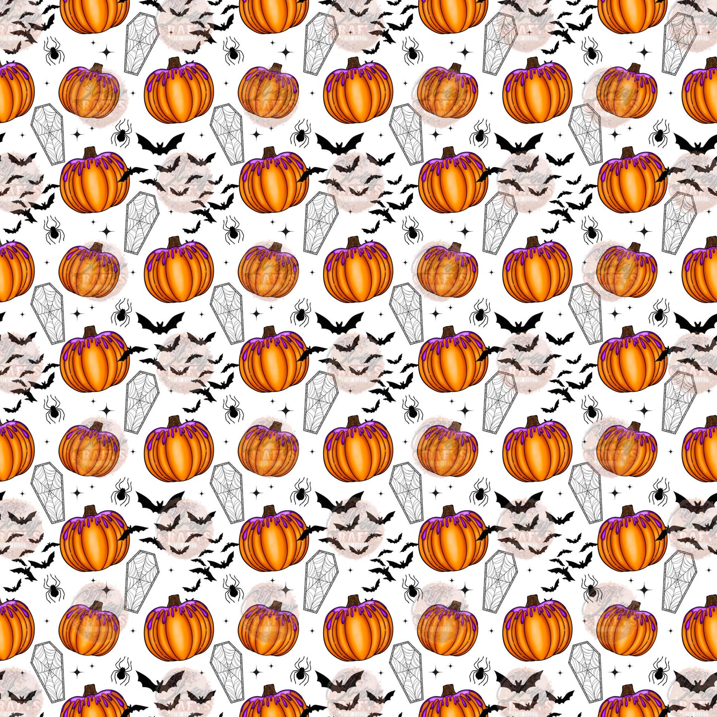 Pumpkin Coffin Seamless 1