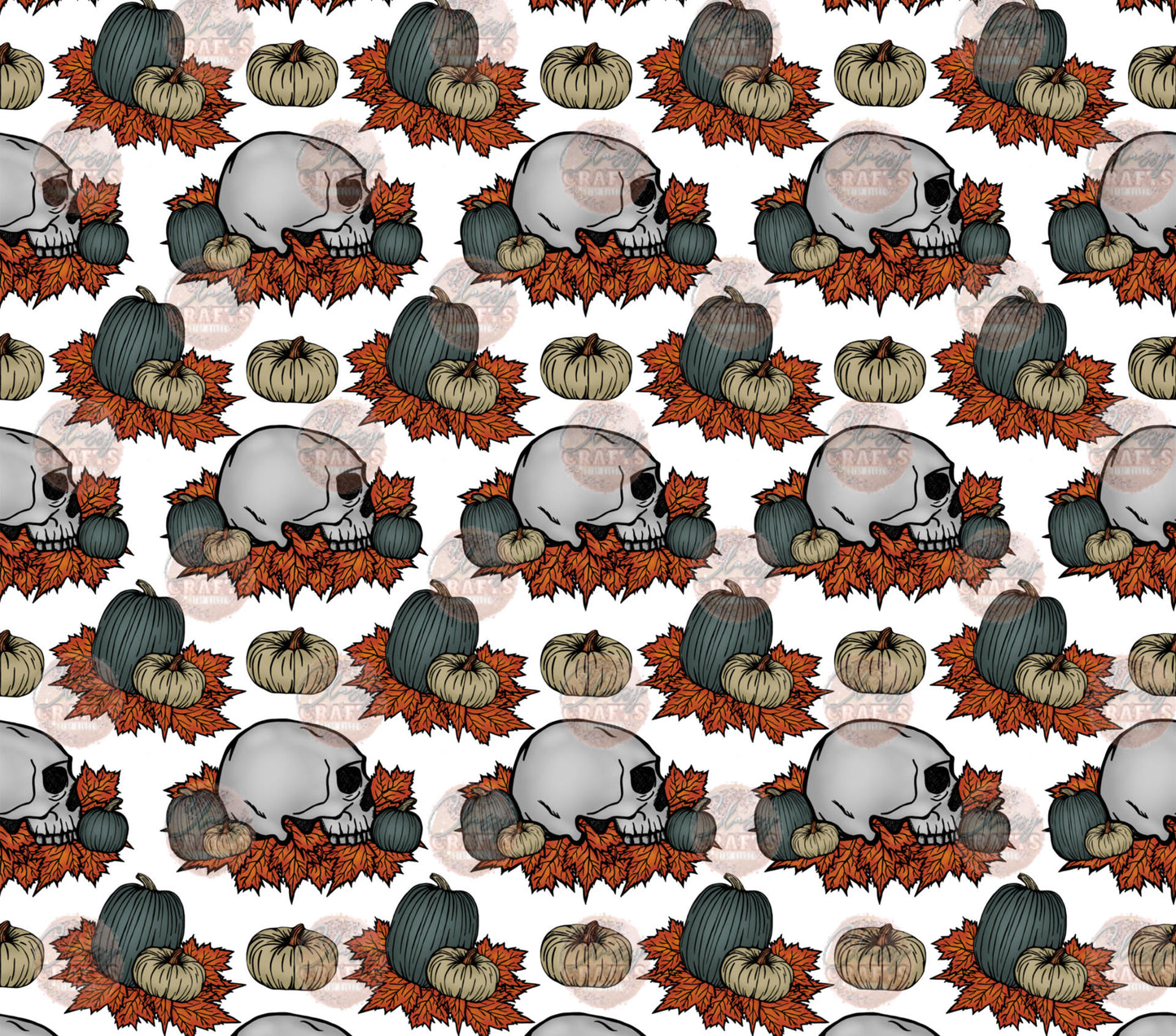 Pumpkin Skull Tumbler Wrap- Sublimation Transfer