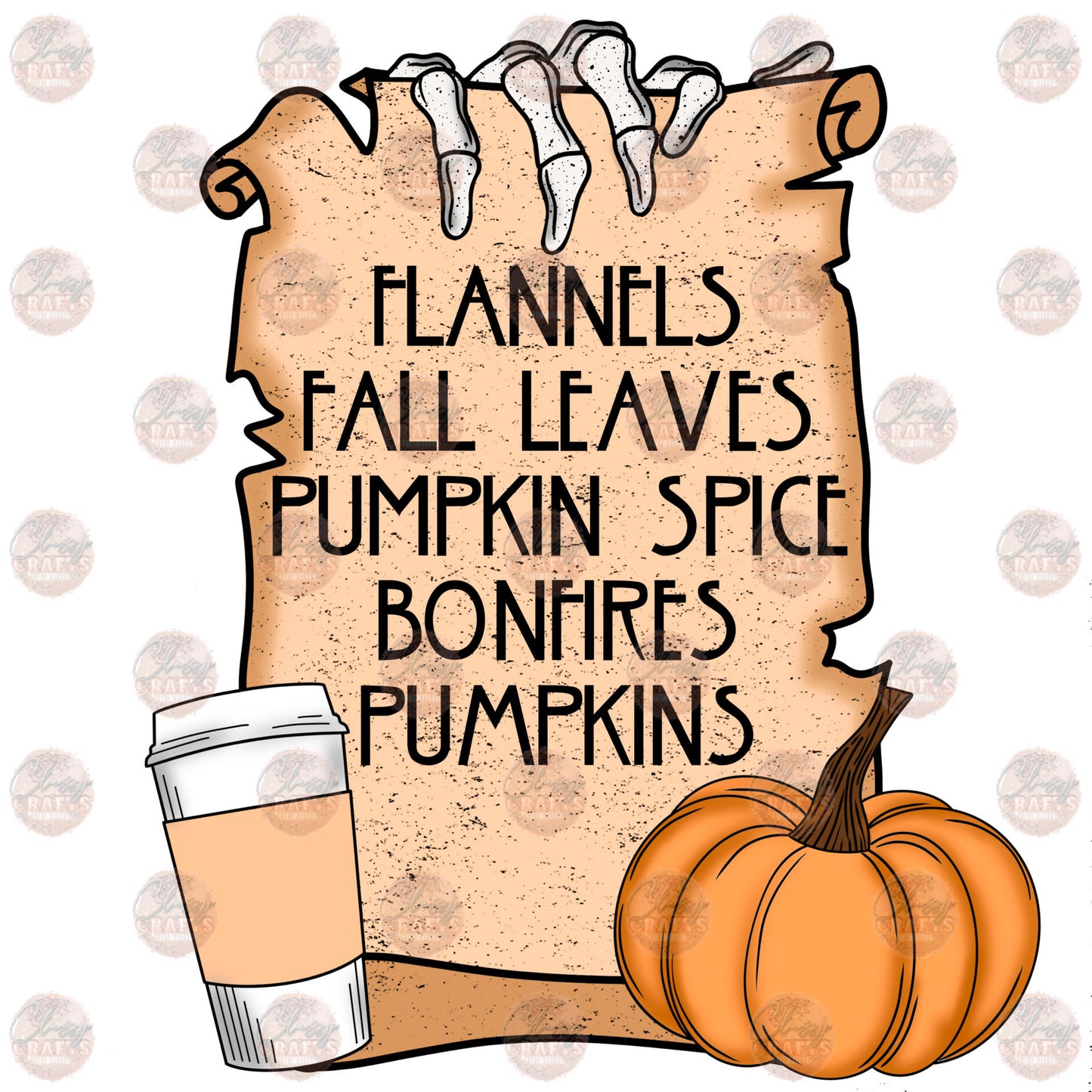 Pumpkin Coffee Scroll 2 Transfer