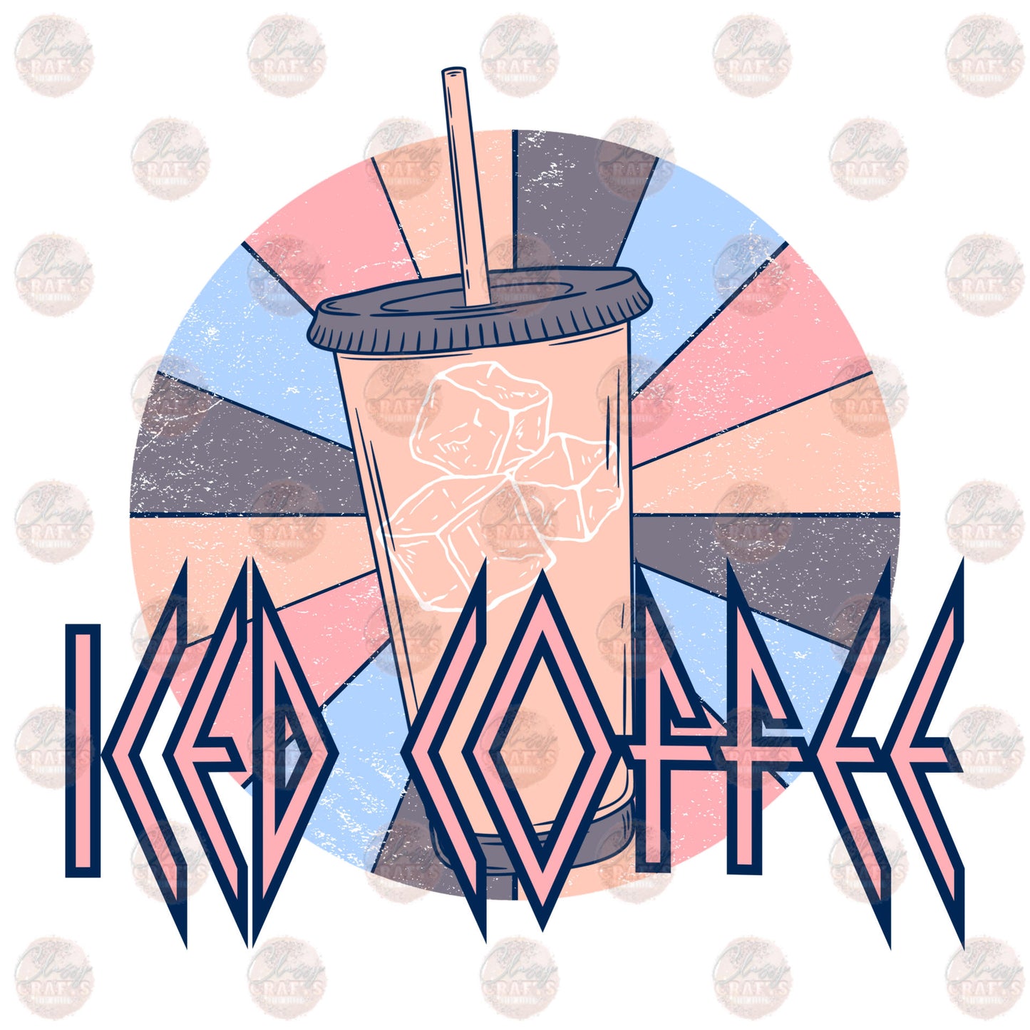 Retro Iced Coffee Transfer