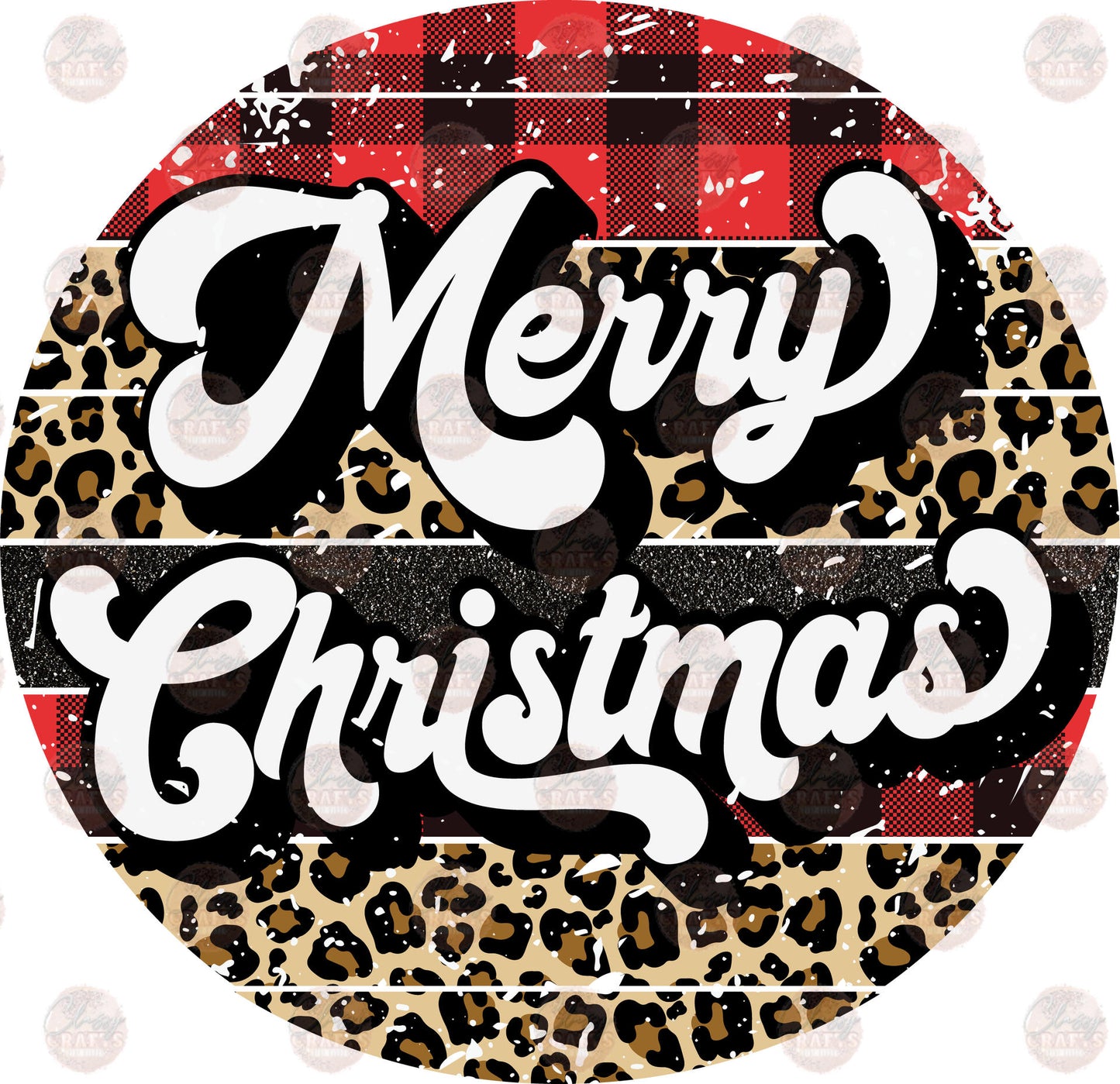 Retro Merry Christmas Transfer