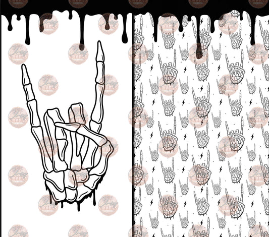Rock On Skelly Tumbler Wrap