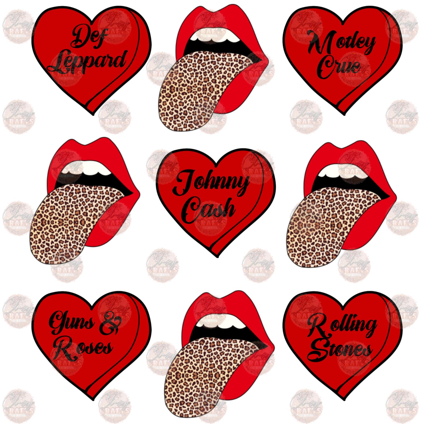 Rock N Roll Valentines Transfer