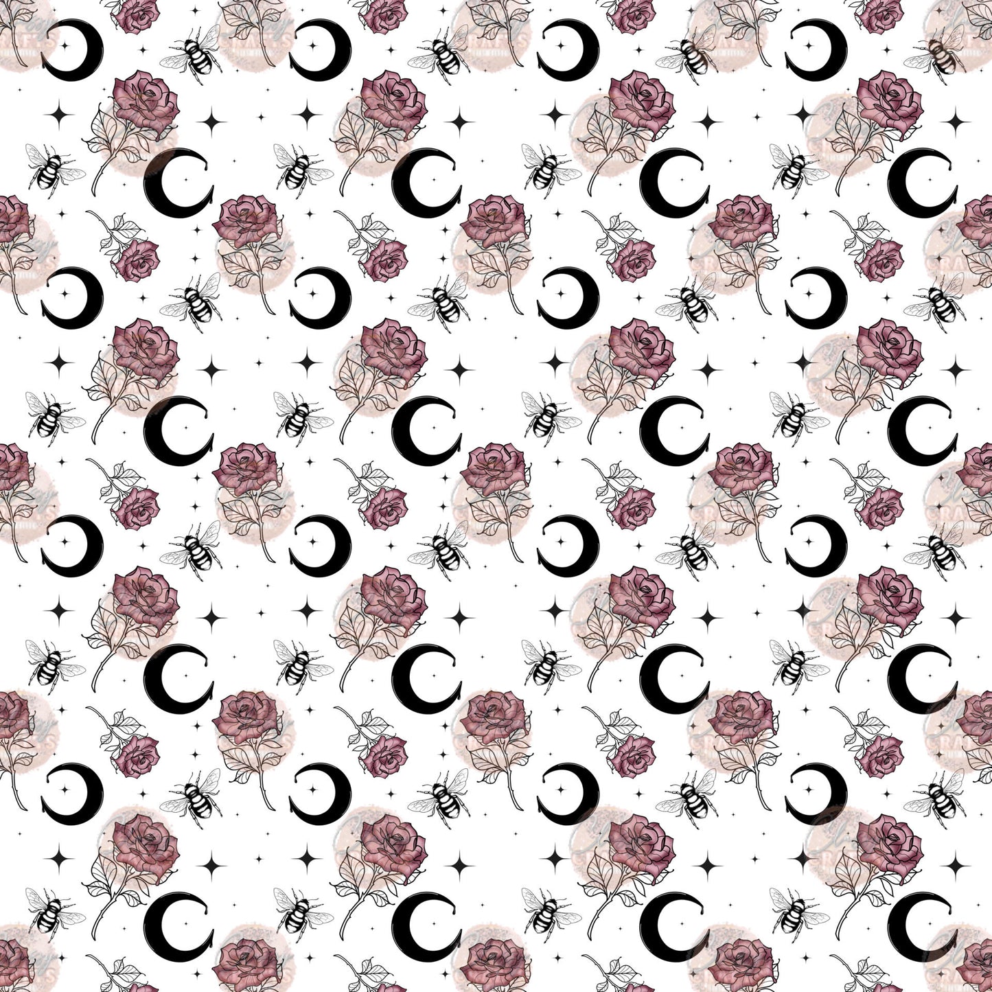 Rose with Bee Seamless 1