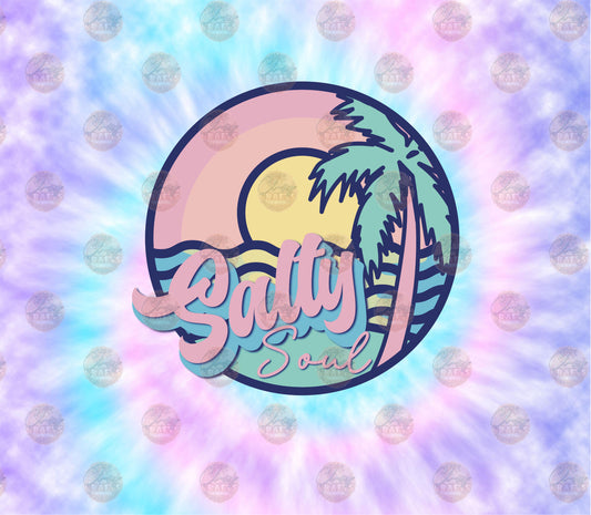 Salty Soul Pastel Tie Dye Tumbler Wrap