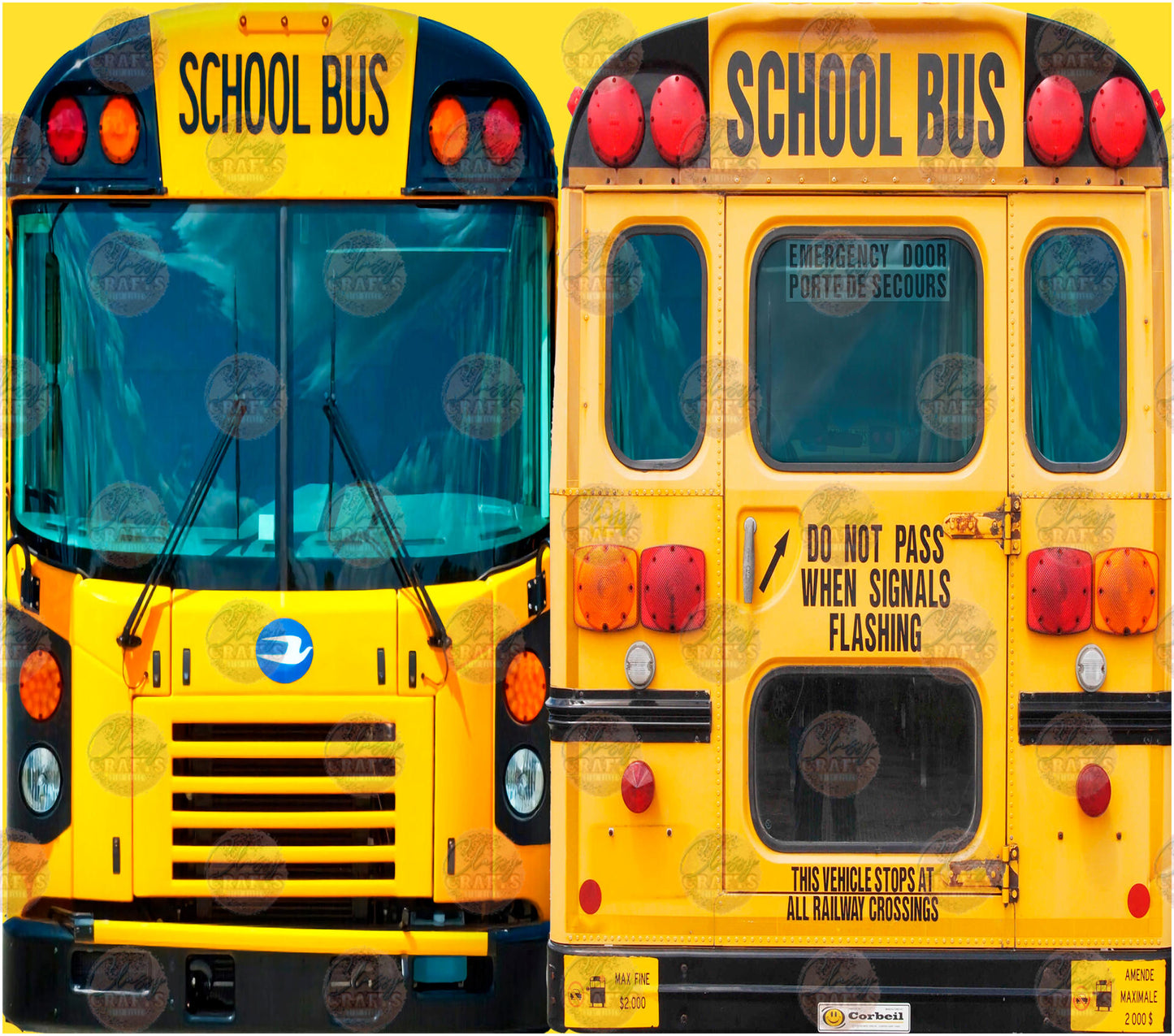 School Bus Tumbler Wrap