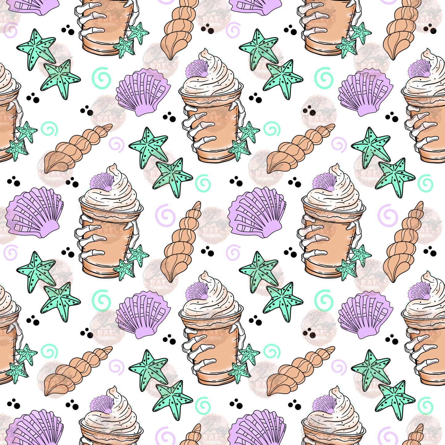 Seashell Frappe 2 Seamless Wrap