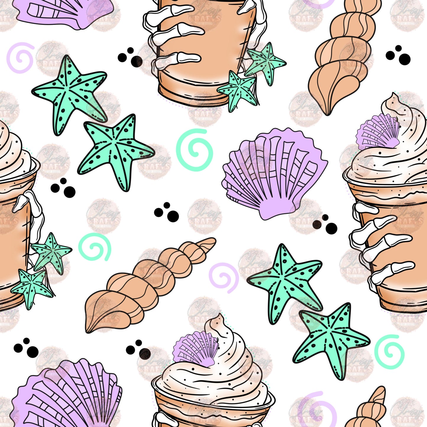Seashell Frappe Seamless Wrap
