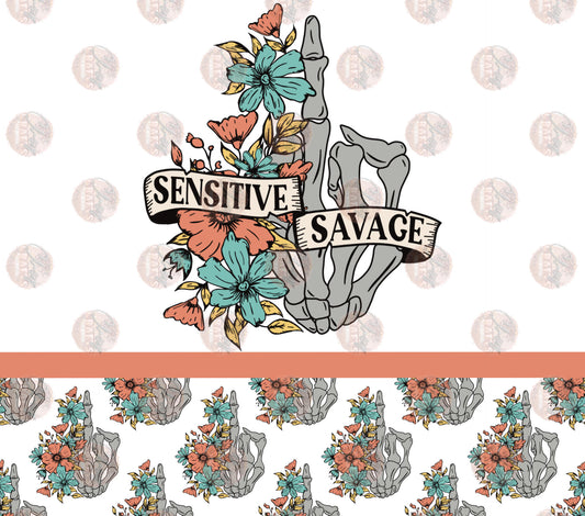 Sensitive Savage Tumbler Wrap